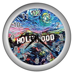 Hollywood Art Starry Night Van Gogh Wall Clock (silver) by Modalart