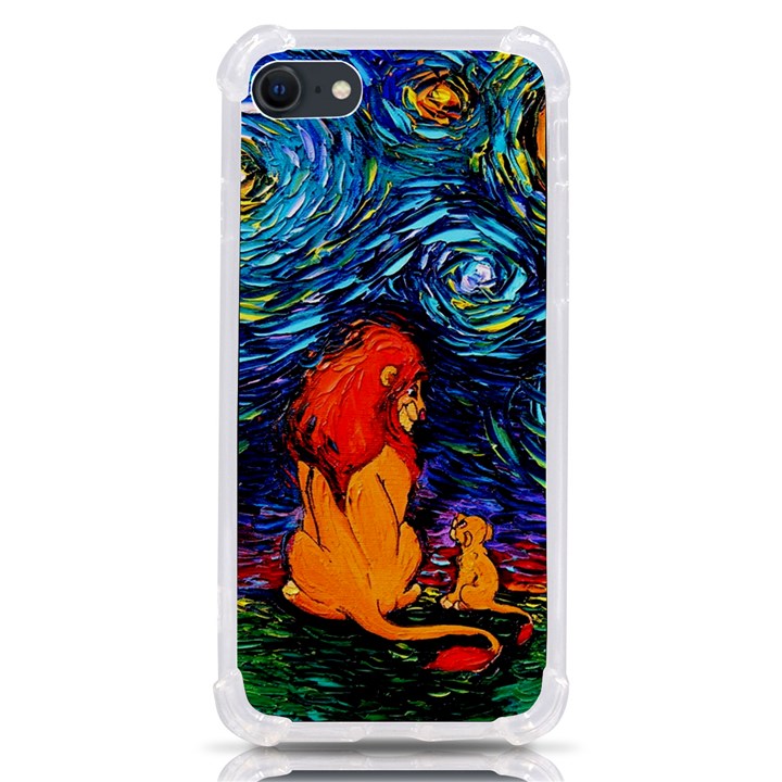 Lion Art Starry Night Van Gogh iPhone SE