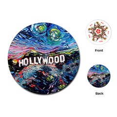 Hollywood Art Starry Night Van Gogh Playing Cards Single Design (round)