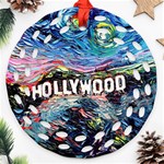 Hollywood Art Starry Night Van Gogh Ornament (Round Filigree) Front