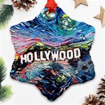 Hollywood Art Starry Night Van Gogh Snowflake Ornament (Two Sides) Front