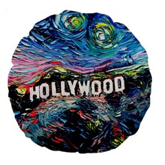 Hollywood Art Starry Night Van Gogh Large 18  Premium Round Cushions by Modalart