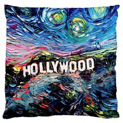 Hollywood Art Starry Night Van Gogh Large Premium Plush Fleece Cushion Case (two Sides) by Modalart