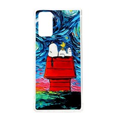 Red House Dog Cartoon Starry Night Samsung Galaxy Note 20 Tpu Uv Case by Modalart