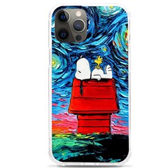 Red House Dog Cartoon Starry Night Iphone 12 Pro Max Tpu Uv Print Case by Modalart