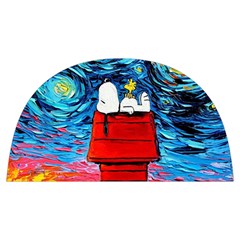 Red House Dog Cartoon Starry Night Anti Scalding Pot Cap by Modalart