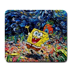 Art Cartoon Starry Night Van Gogh Large Mousepad by Modalart