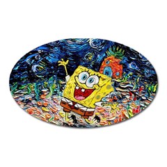 Art Cartoon Starry Night Van Gogh Oval Magnet by Modalart