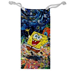 Art Cartoon Starry Night Van Gogh Jewelry Bag by Modalart