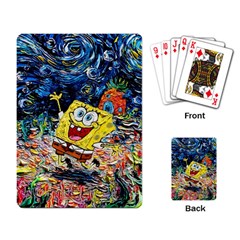 Art Cartoon Starry Night Van Gogh Playing Cards Single Design (rectangle) by Modalart