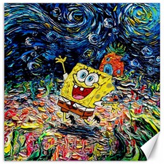 Art Cartoon Starry Night Van Gogh Canvas 16  X 16  by Modalart