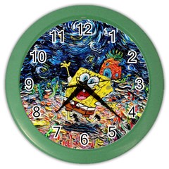 Art Cartoon Starry Night Van Gogh Color Wall Clock by Modalart