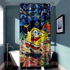 Art Cartoon Starry Night Van Gogh Shower Curtain 36  X 72  (stall)  by Modalart