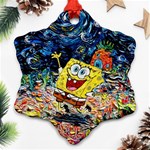 Art Cartoon Starry Night Van Gogh Ornament (Snowflake) Front