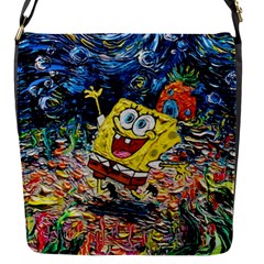 Art Cartoon Starry Night Van Gogh Flap Closure Messenger Bag (s) by Modalart