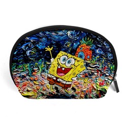 Art Cartoon Starry Night Van Gogh Accessory Pouch (large) by Modalart