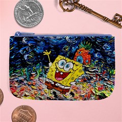 Art Cartoon Starry Night Van Gogh Large Coin Purse by Modalart