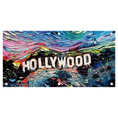 Hollywood Art Starry Night Van Gogh Banner And Sign 4  X 2  by Modalart