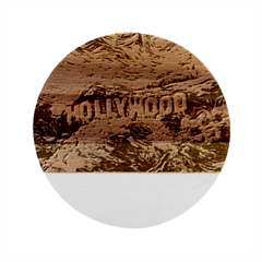 Hollywood Art Starry Night Van Gogh Marble Wood Coaster (round) by Modalart