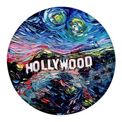 Hollywood Art Starry Night Van Gogh Round Glass Fridge Magnet (4 Pack) by Modalart