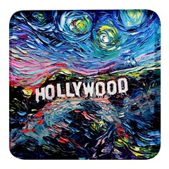 Hollywood Art Starry Night Van Gogh Square Glass Fridge Magnet (4 Pack)