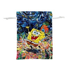 Art Cartoon Starry Night Van Gogh Lightweight Drawstring Pouch (l) by Modalart