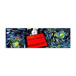 Dog Flying House Cartoon Starry Night Vincent Van Gogh Parody Sticker (Bumper) Front