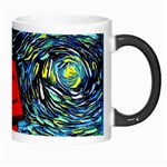 Dog Flying House Cartoon Starry Night Vincent Van Gogh Parody Morph Mug Right