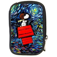 Dog Flying House Cartoon Starry Night Vincent Van Gogh Parody Compact Camera Leather Case by Modalart