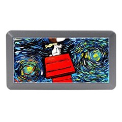 Dog Flying House Cartoon Starry Night Vincent Van Gogh Parody Memory Card Reader (mini) by Modalart