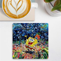 Art Cartoon Starry Night Van Gogh Uv Print Square Tile Coaster  by Modalart