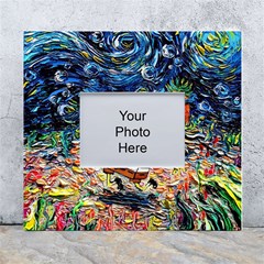 Art Cartoon Starry Night Van Gogh White Wall Photo Frame 5  X 7  by Modalart