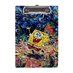 Art Cartoon Starry Night Van Gogh A5 Acrylic Clipboard by Modalart