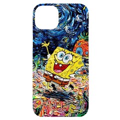 Art Cartoon Starry Night Van Gogh Iphone 14 Plus Black Uv Print Case by Modalart