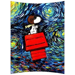 Dog Flying House Cartoon Starry Night Vincent Van Gogh Parody Back Support Cushion by Modalart