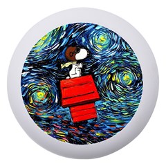 Dog Flying House Cartoon Starry Night Vincent Van Gogh Parody Dento Box With Mirror by Modalart