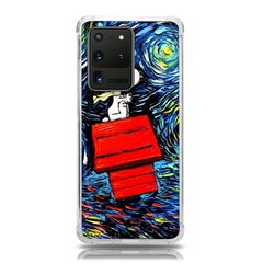 Dog Flying House Cartoon Starry Night Vincent Van Gogh Parody Samsung Galaxy S20 Ultra 6 9 Inch Tpu Uv Case by Modalart