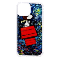 Dog Flying House Cartoon Starry Night Vincent Van Gogh Parody Iphone 13 Mini Tpu Uv Print Case by Modalart