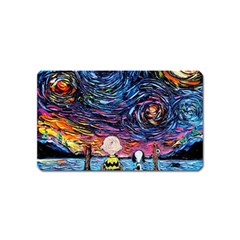 Cartoon Dog Vincent Van Gogh s Starry Night Parody Magnet (name Card) by Modalart