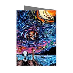 Cartoon Dog Vincent Van Gogh s Starry Night Parody Mini Greeting Cards (pkg Of 8) by Modalart