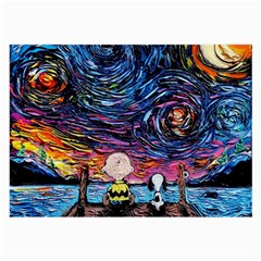 Cartoon Dog Vincent Van Gogh s Starry Night Parody Large Glasses Cloth by Modalart