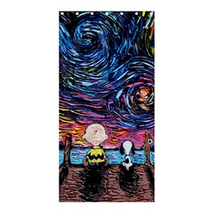 Cartoon Dog Vincent Van Gogh s Starry Night Parody Shower Curtain 36  X 72  (stall)  by Modalart