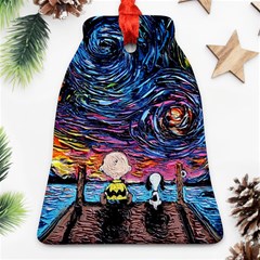 Cartoon Dog Vincent Van Gogh s Starry Night Parody Ornament (bell)