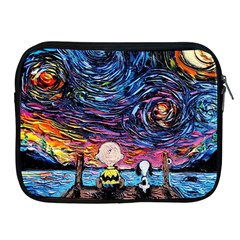 Cartoon Dog Vincent Van Gogh s Starry Night Parody Apple Ipad 2/3/4 Zipper Cases by Modalart