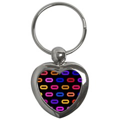 Pattern Background Structure Black Key Chain (heart) by Pakjumat