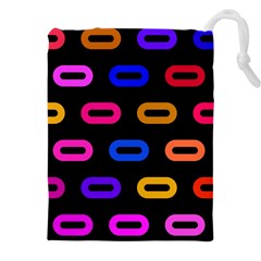 Pattern Background Structure Black Drawstring Pouch (5xl) by Pakjumat