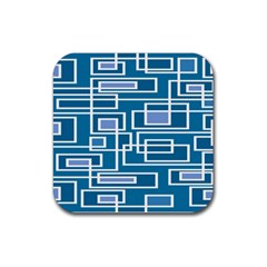 Geometric Rectangle Shape Linear Rubber Coaster (square) by Pakjumat