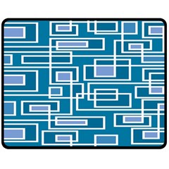 Geometric Rectangle Shape Linear Two Sides Fleece Blanket (medium) by Pakjumat