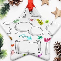 Set Chalk Out Chitchat Scribble Ornament (star) by Pakjumat