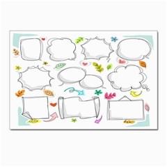 Set Chalk Out Chitchat Scribble Postcards 5  X 7  (pkg Of 10) by Pakjumat